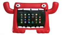 Funda Tablet 7 PuLG Niños Antigolpes Monster Mymo Level Up Color Rojo