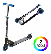 Patinete Masculino 2 Rodas Com Led Azul Bbr Toys