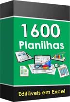 1600 Planilhas Excel  Frete Grátis - 100% Editáveis Promoção