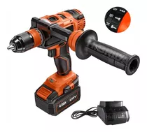 Taladro Percutor ½'' Brushless 20v Atornillador 4 Ah Y 80 Nm Color Naranja