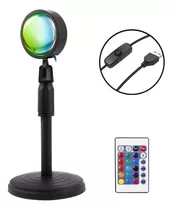 Lámpara Proyector Led Atardecer Rgb Usb Con Control Base