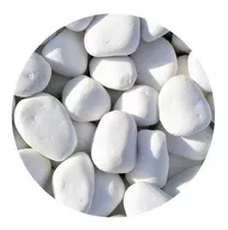 Pedra Verde Garden Branca De Jardim Seixo Dolomita Nº2 Para Canteiro 10kg Cor Branco