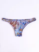 Bombacha Vedetina De Baño Para Bikini Lody Animal Print Azul