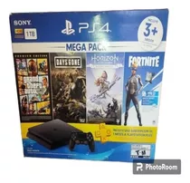 Sony Playstation 4 Ps4 Slim 1tb - Mega Pack | Gta V Fortnite