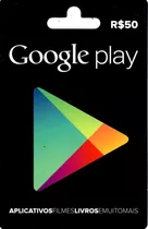 Cartão Play Store Google Gift Card R$ 50 Reais Android Br