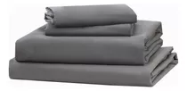 Juego De Sábanas Queen Size Ultra Suave 4piezas Anti-ácaros Diseño De La Tela Gris Oscuro