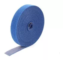 Rolo De Fita Velcro 12mm X 5mts Organizador Fio Cabos - Full Cor Azul