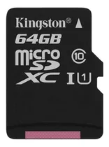  Micro Cartão Sd  64gb Kingston Classe 10 80mbs 