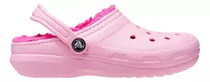 Crocs Classic Lined Clog Niños Original Corderito Rosa