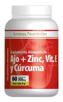 Ajo+zinc,vit.e Y Curcuma 300mg 60capsulas Aminas Nutricion Sabor No Aplica