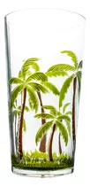 Copo Alto Ribeiro E Pavani Acrílico Palm Tree Verde 650 Ml -