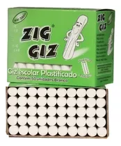 Giz Lousa Branco Para Quadro Negro Caixa 50 Unidades