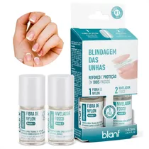 Kit Blindagem Das Unhas Fibra Nylon + Nivelador Fosco Gel