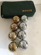 73mm Metal Bochas - Petanca Juego Con 8 De Oro Y Plata Bolas