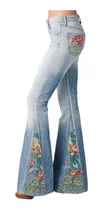 2021 New Fashion Gradient Flower Printed Jeans Calças Queima