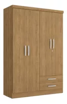 Closet Yardas 4 Puertas 2 Cajones Modelo S444 Teca Color Nogal