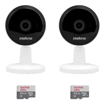 2 Câmeras Wi-fi Imx1 Intelbras Hd 720p + Micro Sd 64gb Ultra