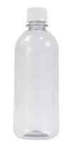 Botella Plástico Pet 500 Cc Ml Transparente Lisa. Con Tapa. 