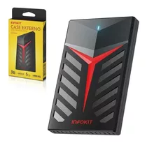 Case Para Hd Externo Usb 3.0 Gamer Sata Protect 5gbs Com Led