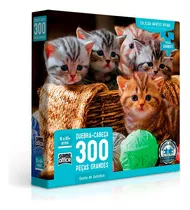 Quebra-cabeça Cesta De Gatinhos 300 Peças Toyster