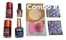 Combos Para Uñas. Empaque De Sellos, Plantillas Y Esmaltes.