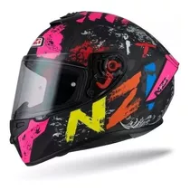 Casco Integral Moto Nzi Trendy Canadian Antracite & Red