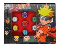 Set 10 Anillos Akatsuki Naruto En Caja + Collar Animé Naruto