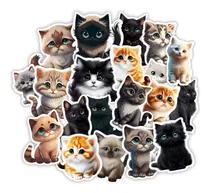 Stickers Calcos Vinilos Premium Uv Termo Stanley - Gatitos