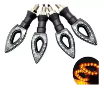 Juego X4 Faros Led Moto Ambar Universal 12v 5w Guiño