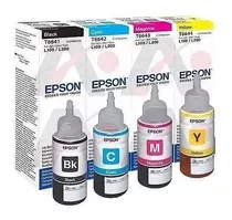 Kit Tintas Originales Epson 4 Colores L200 L210 L350 L355