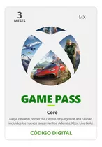 Xbox Live Game Pass Core 3 Meses Envio Inmediato Codigo 