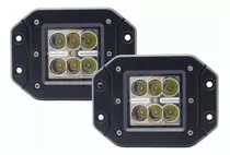 Pack 2 Focos Neblinero 18w Embutido Auto O Camion Led Cree