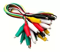Juego De Caimán Con Cable Para Electrónica 10 Cables 48cms