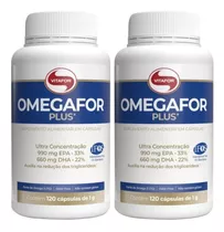 Suplemento Em Cápsulas Vitafor  Omegafor Plus Gorduras Poliinsaturadas Omegafor Plus Em Pote 120 Un  Pacote 2 U