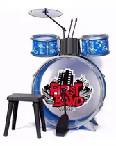 Bateria Azul Musical Para Niños First Band - Art. Fd2541