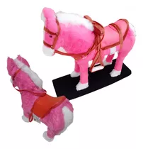 Cavalinho Rosa Mini No Kit Com Cavalo Luxo Balanço Medio Top