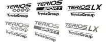 Calcomania Terios Cool, Sport, Lx, Awd + Toyota Group