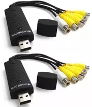 Pack X2 Tarjeta Capturadora Usb Dvr 4 Canales Seguridad Cctv