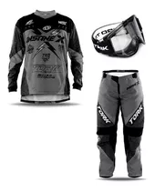 Kit Roupa Calca Camisa Óculos De Motocross Off Road Pro Tork