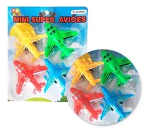 Kit 4 Aviões Com Fricção Coloridos Brinquedo Infantil