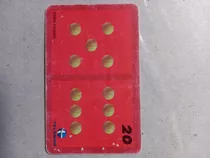 Cartão Telefônico Vermelho Da Série Dominó