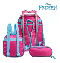 Mochila Escolar Frozen 2 Magic 3d Rodinha Lancheira+estojo