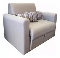 Sofa Cama 1 Plaza Exclusivos Diseños Y Tapizados - Artico Color Marrón Diseño De La Tela Tela