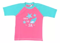 Malla Kids Remera Manga Corta Proteccion Solar Uv50 Naranjo