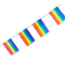 Guía Banderines Orgullo Gay Pride 30 Banderas Textil 7 Mts