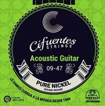 Cuerdas Guitarra Acustica 09-47 Pure Nickel Cifuentes