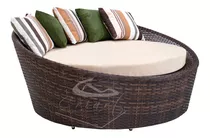 Chaise,sofá Redondo 1,40cm,fibra Sintética, Área Externa