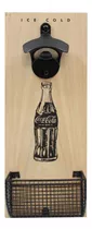 Elegante Destapador Madera Cachador De Tapas Coca Cola Cc344