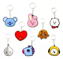 Pack Llaveros Teen Spirit Bt21 Bts Kpop - 8 Unidades