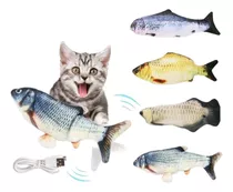 Juguete Pescado Interactivo Para Gato Con Cargador Usb 